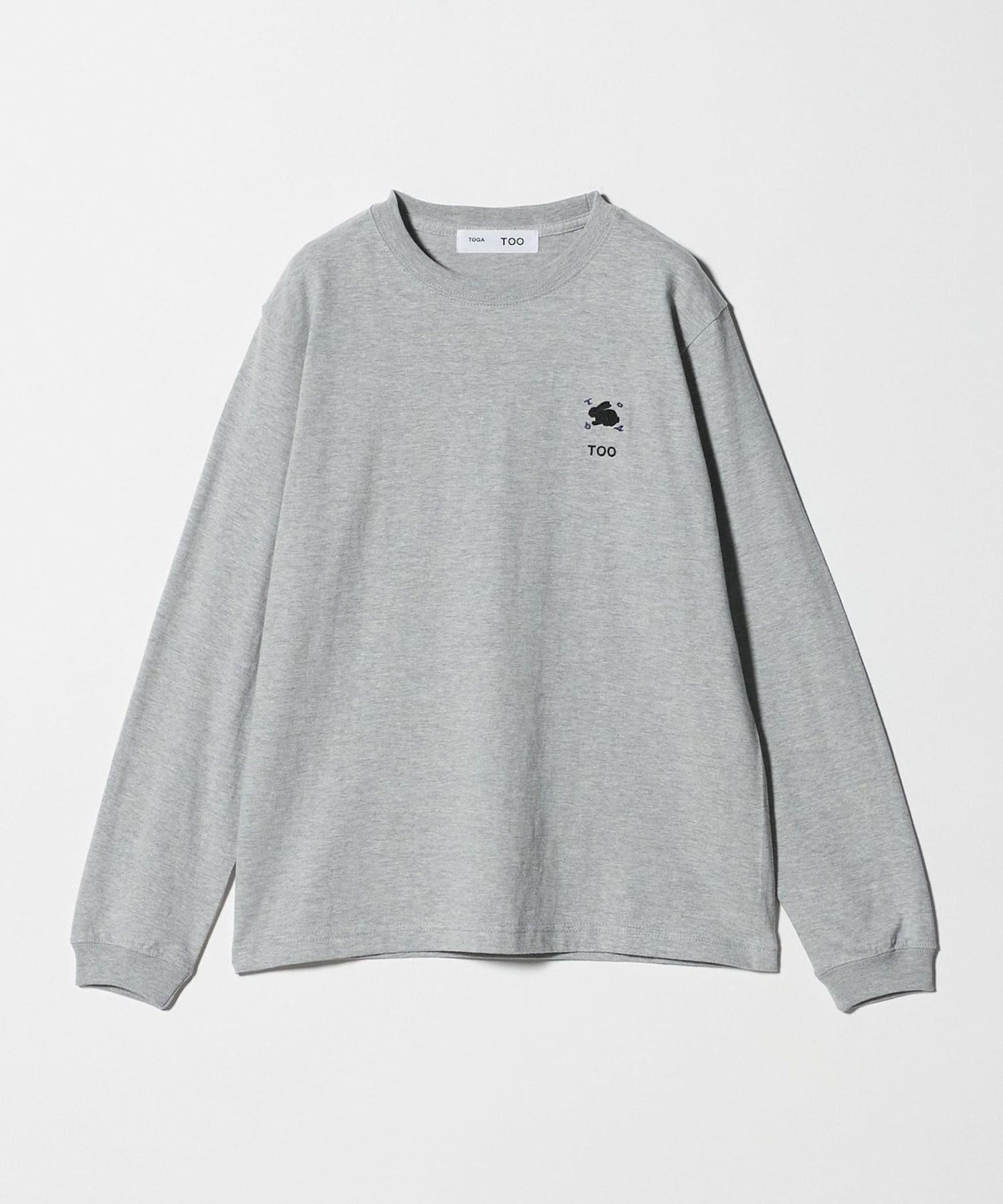 TOGA TOO＞エンブロイダリー ロングスリーブ Tシャツ LT.GRAY