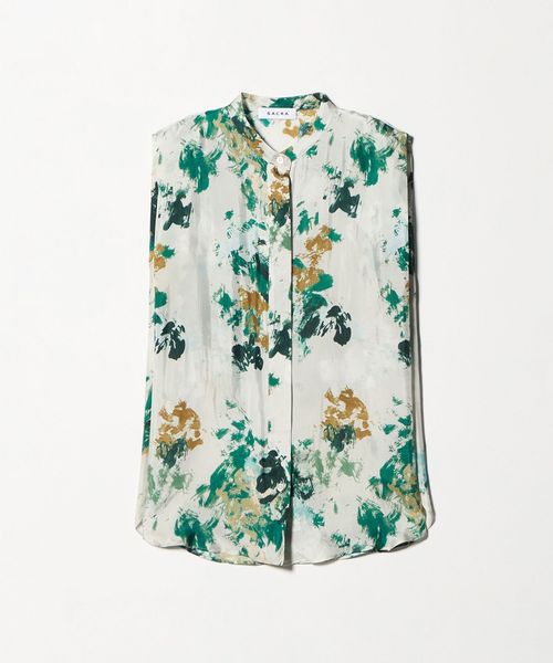 SACRA/＜SACRA＞フローラプリント ノースリーブブラウス/シャツ / ブラウス