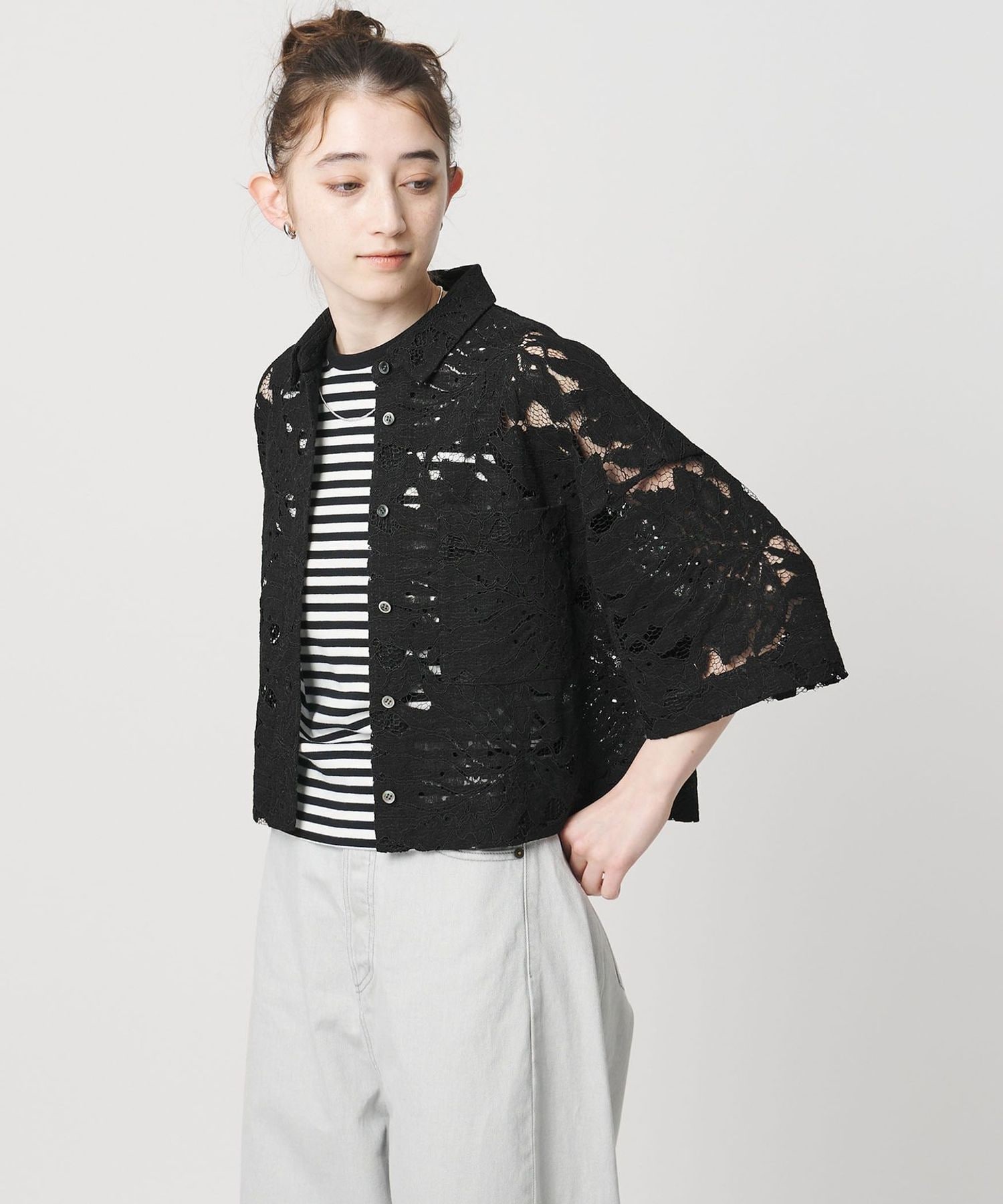 SACRA＞レース シャツブラウス
