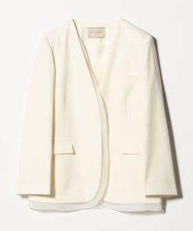 UNITED ARROWS/オーガンジー コンビ ジャケット/ノーカラージャケット