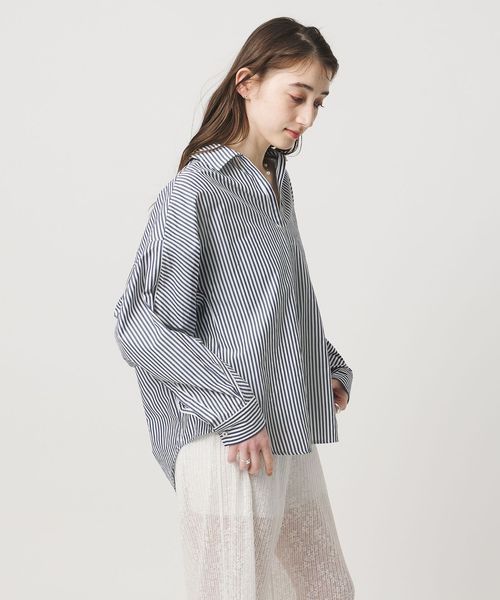 TICCA/＜TICCA＞ストライプ スキッパー シャツ/シャツ / ブラウス