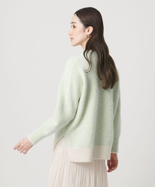 UNITED ARROWS/フォックスカシミヤ バイカラー クルーネックニット/ニット / セーター