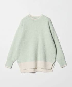 UNITED ARROWS/フォックスカシミヤ バイカラー クルーネックニット/ニット / セーター