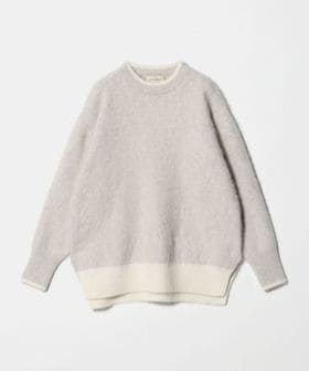 UNITED ARROWS/フォックスカシミヤ バイカラー クルーネックニット/ニット / セーター