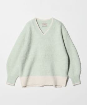 UNITED ARROWS/フォックスカシミヤ バイカラー Vネックニット/ニット / セーター