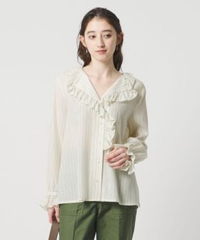 UNITED ARROWS/フリルカラー 2WAY ブラウス ‐ウォッシャブル‐/シャツ / ブラウス