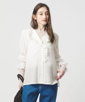 UNITED ARROWS/フリルカラー 2WAY ブラウス ‐ウォッシャブル‐/シャツ / ブラウス