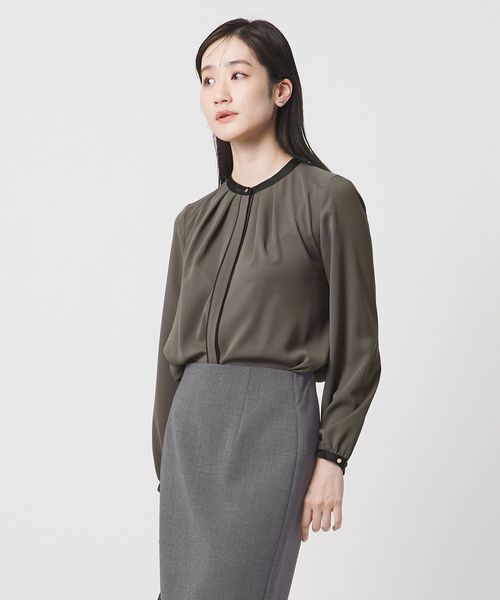 UNITED ARROWS/バイカラー パイピング ブラウス ‐ウォッシャブル‐/シャツ / ブラウス