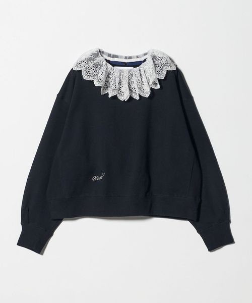MUVEIL/＜MUVEIL＞レースカラー スウェット/スウェット / パーカー