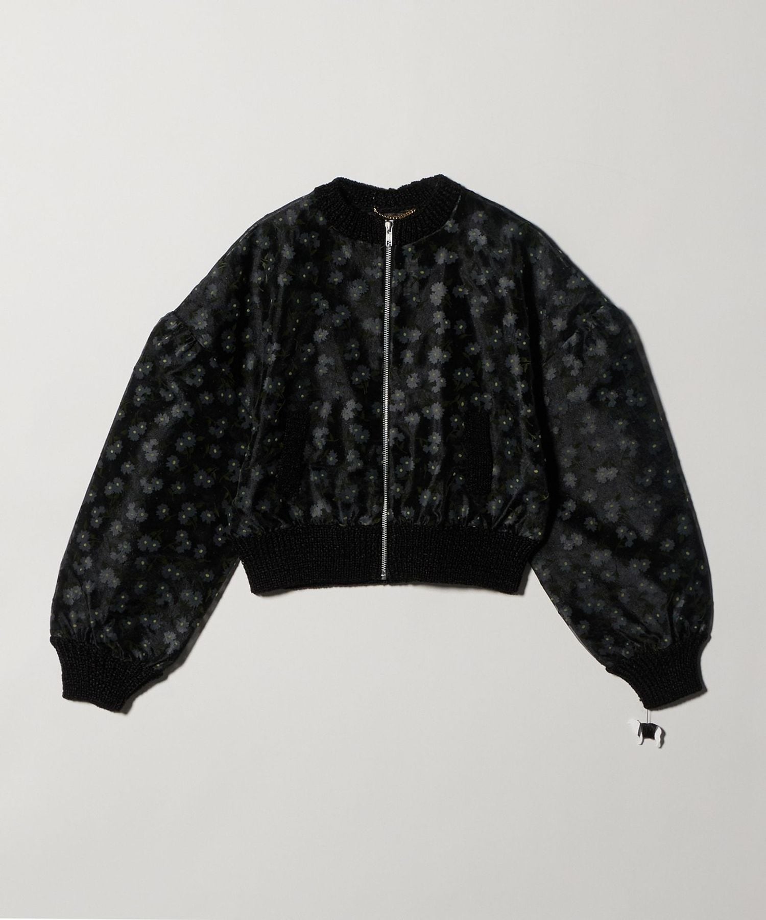 MUVEIL＞フラワー シアー ブルゾン