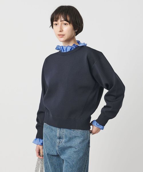 UNITED ARROWS/スウェットライク クルーネックニット ‐ウォッシャブル‐/ニット / セーター