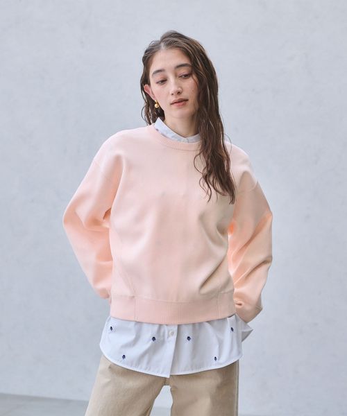 UNITED ARROWS/スウェットライク クルーネックニット ‐ウォッシャブル‐/ニット / セーター