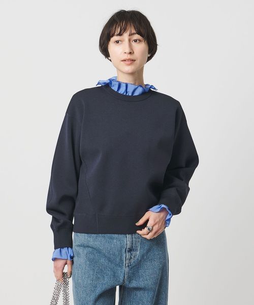 UNITED ARROWS/スウェットライク クルーネックニット ‐ウォッシャブル‐/ニット / セーター