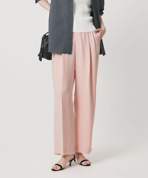 UNITED ARROWS/P 2タック ワイドパンツ ‐吸水速乾 帯電防止 接触冷感 ウォッシャブル‐/スラックス