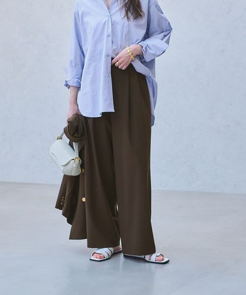 UNITED ARROWS/T/W ワイドパンツ ‐ウォッシャブル‐/スラックス