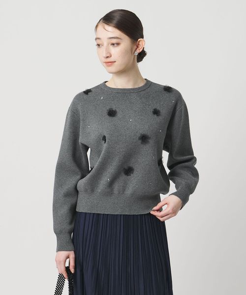 UNITED ARROWS/3D ビジュー プルオーバーニット/ニット / セーター