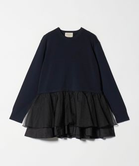 UNITED ARROWS/オーガンジー フリルコンビ ニット ‐ウォッシャブル‐/ニット / セーター