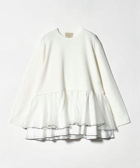 UNITED ARROWS/オーガンジー フリルコンビ ニット ‐ウォッシャブル‐/ニット / セーター