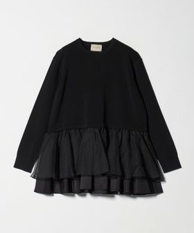 UNITED ARROWS/オーガンジー フリルコンビ ニット ‐ウォッシャブル‐/ニット / セーター