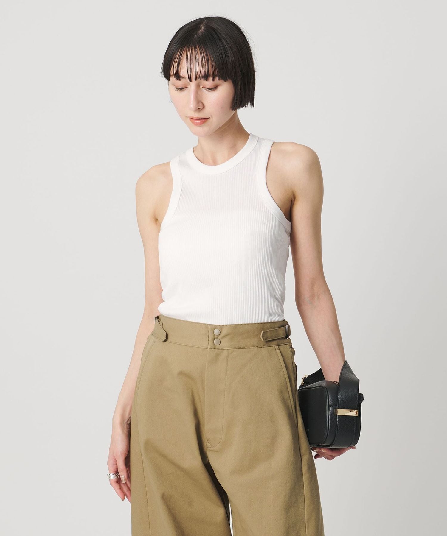 HYKE＞クルーネック タンクトップ