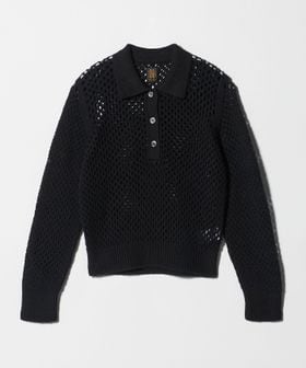 BATONER/＜BATONER＞AIRY メッシュ ボタン ニット/ニット / セーター