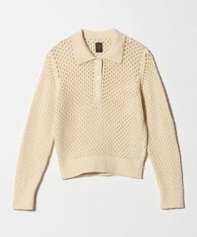 BATONER/＜BATONER＞AIRY メッシュ ボタン ニット/ニット / セーター