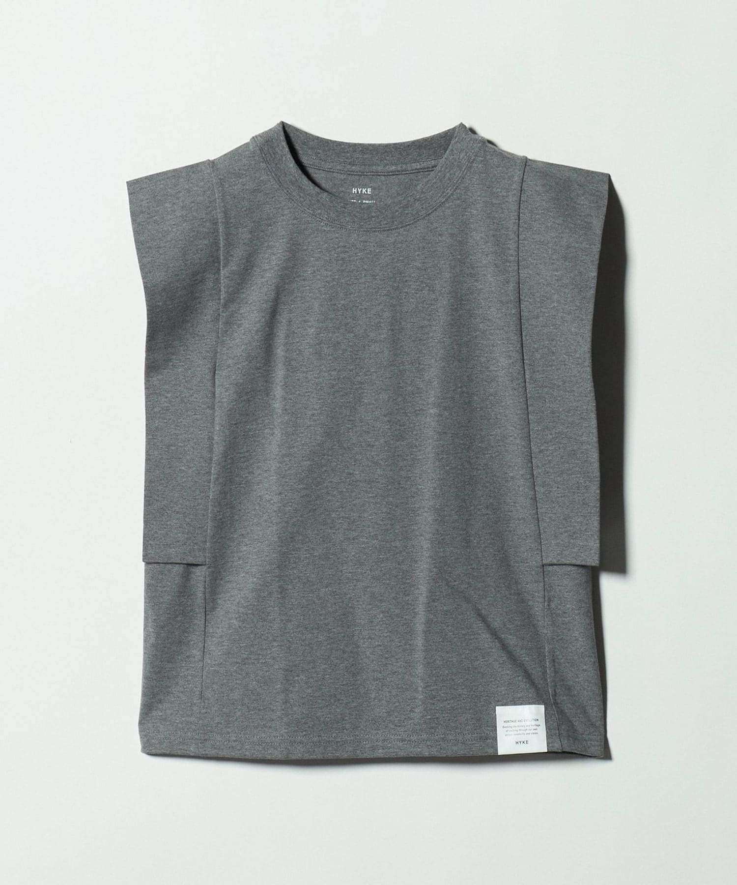 HYKE＞パワーショルダー ノースリーブ カットソー