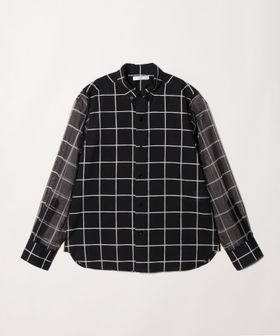 HYKE/＜HYKE＞シアー スリーブ チェック シャツ/シャツ / ブラウス