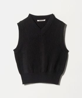 AURALEE/＜AURALEE＞リブ Vネック ニット ベスト/ベスト