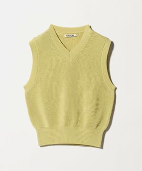 AURALEE/＜AURALEE＞リブ Vネック ニット ベスト/ベスト