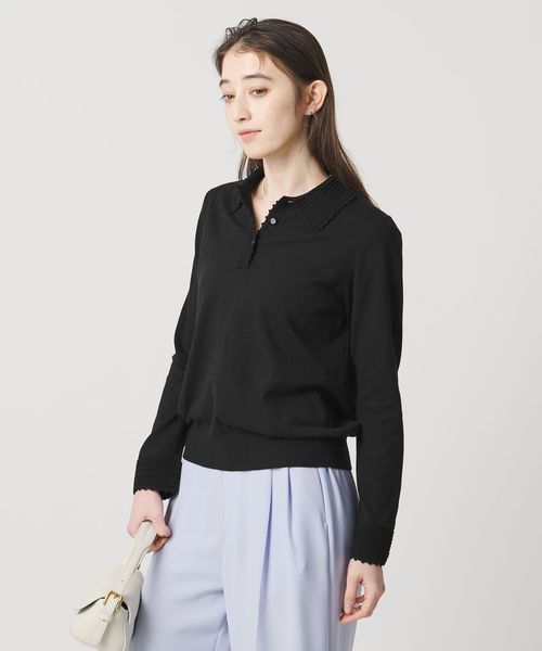 UNITED ARROWS/クロシェ ポロニット ‐ウォッシャブル‐/ニット / セーター