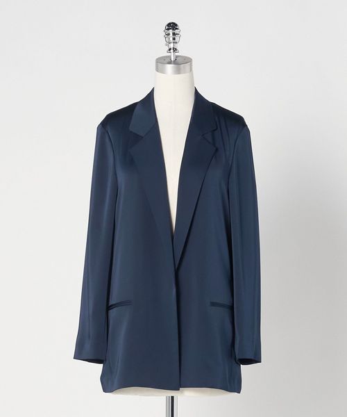UNITED ARROWS/サテン テーラードジャケット ‐ウォッシャブル‐/テーラードジャケット