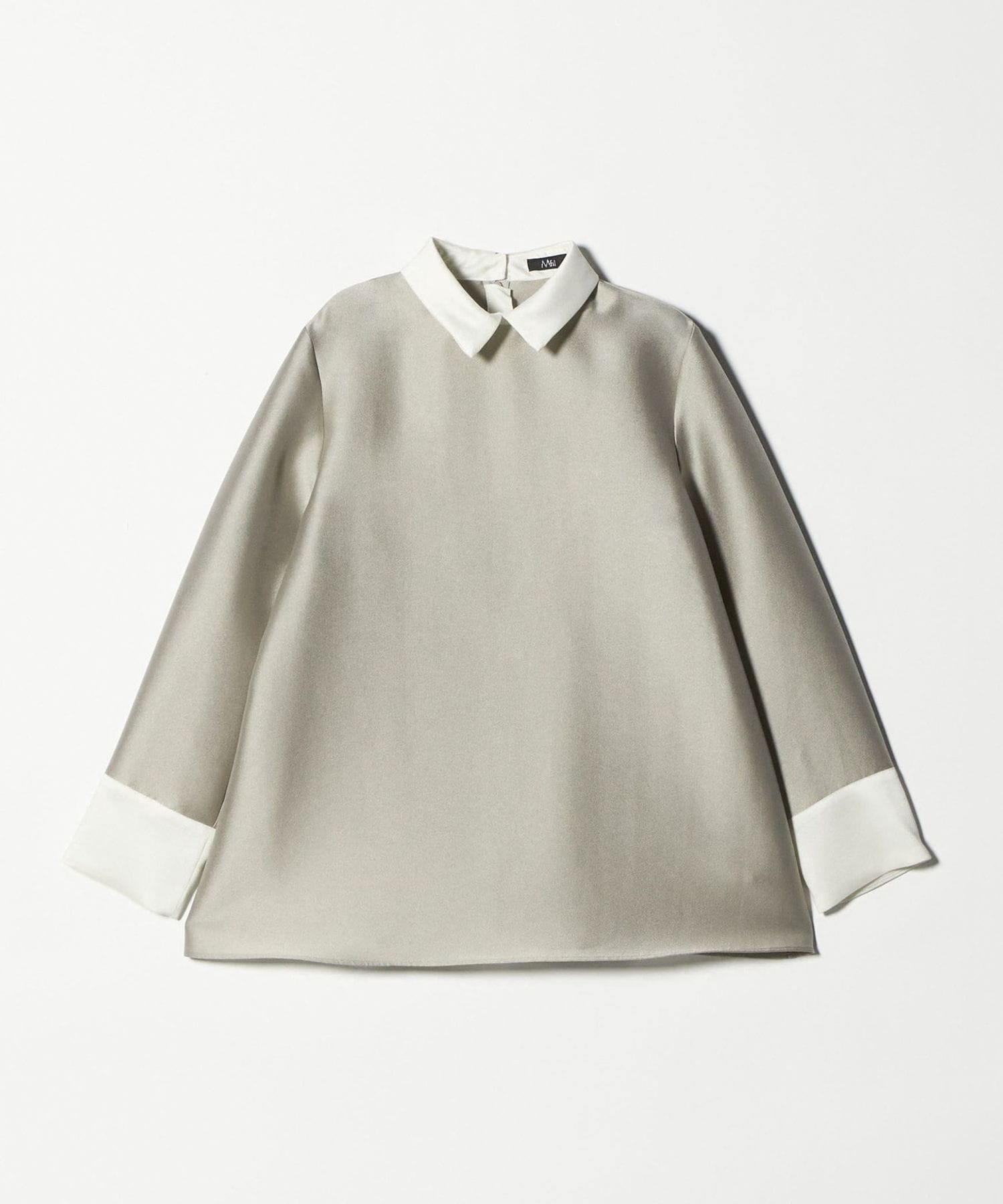 M・fil＞ダブルクロス バイカラー ブラウス