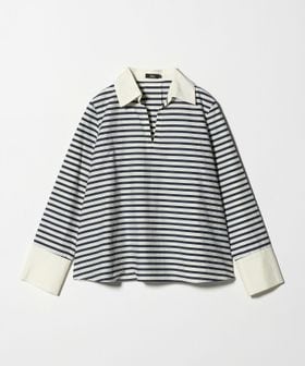 M・fil/＜M・fil＞ボーダー スキッパーシャツ/シャツ / ブラウス