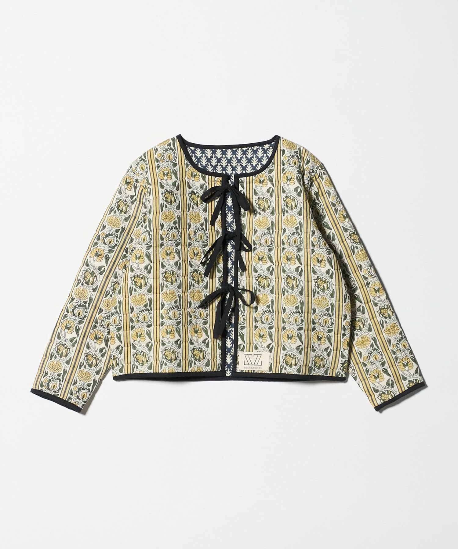 訳あり　L (Queen ) ブロックプリントリバーシブルキルト SZ Blockprints＞プリント リバーシブル キルト ジャケット