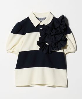 Kaon/＜Kaon＞ボーダー コサージュ ポロシャツ/ポロシャツ