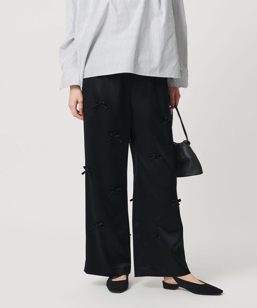 UNITED ARROWS/サテン 3Dリボン パンツ ‐ウォッシャブル‐/その他パンツ