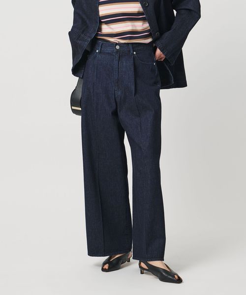UNITED ARROWS/デニム タック ワイドパンツ/デニムパンツ