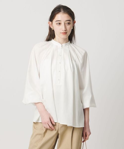 UNITED ARROWS/プリーツ ボリュームスリーブ ブラウス ‐ウォッシャブル‐/シャツ / ブラウス