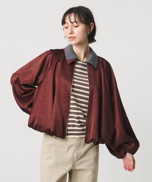 UNITED ARROWS/サテン ボリュームギャザー ブルゾン ‐ウォッシャブル‐/その他コート / ブルゾン