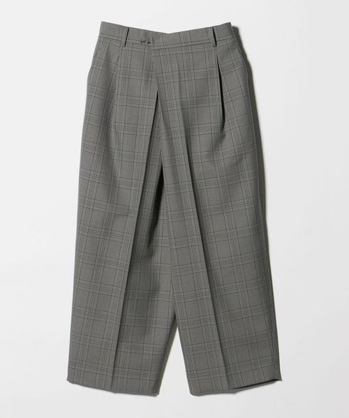 INSCRIRE/＜INSCRIRE＞Wラップ チェック ワイド パンツ/スラックス