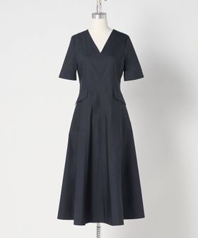 UNITED ARROWS/フィット＆フレア Vネック ワンピース ‐ウォッシャブル‐/ワンピース