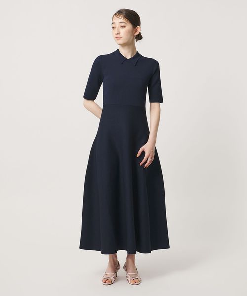 UNITED ARROWS/ミラノリブ フレアショルダー ワンピース/ワンピース