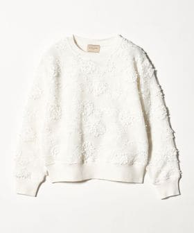 UNITED ARROWS/エンブロイダリーフラワー メッシュ ニット/ニット / セーター