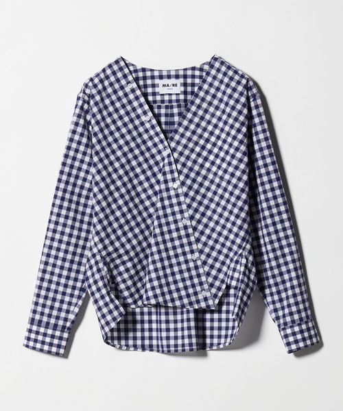 MA/RÉ/＜MA/RE＞チェック ダイアゴナル ボタン シャツ/シャツ / ブラウス