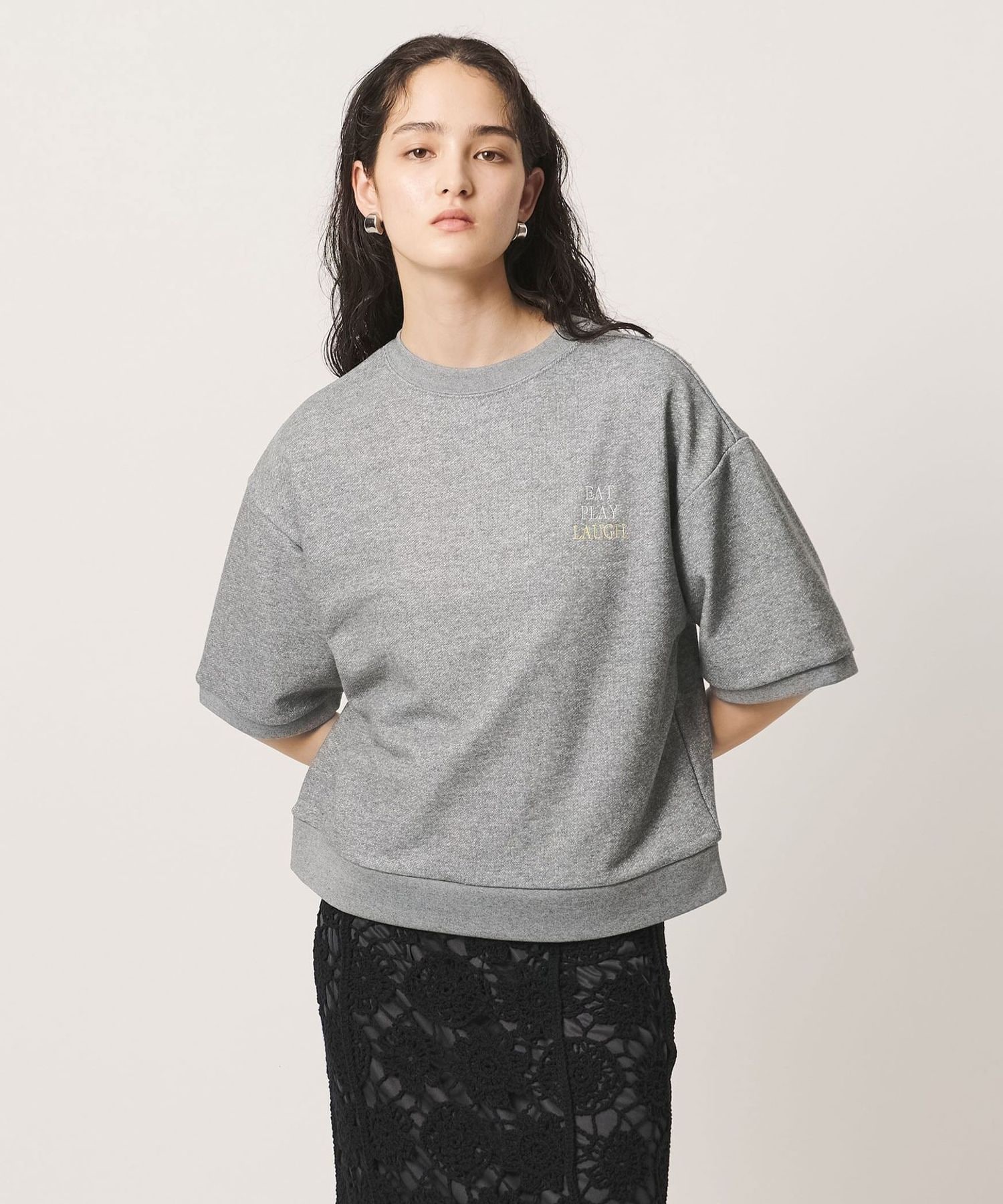 新品未使用 girlish パフスリーブスウェット GRAY M girlish パフスリーブスウェット - メルカリ