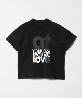 sacai/＜sacai＞レース トリム プリント Tシャツ/Tシャツ / カットソー