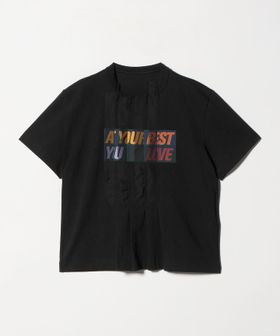 sacai/＜sacai＞フリル トリム プリント Tシャツ/Tシャツ / カットソー