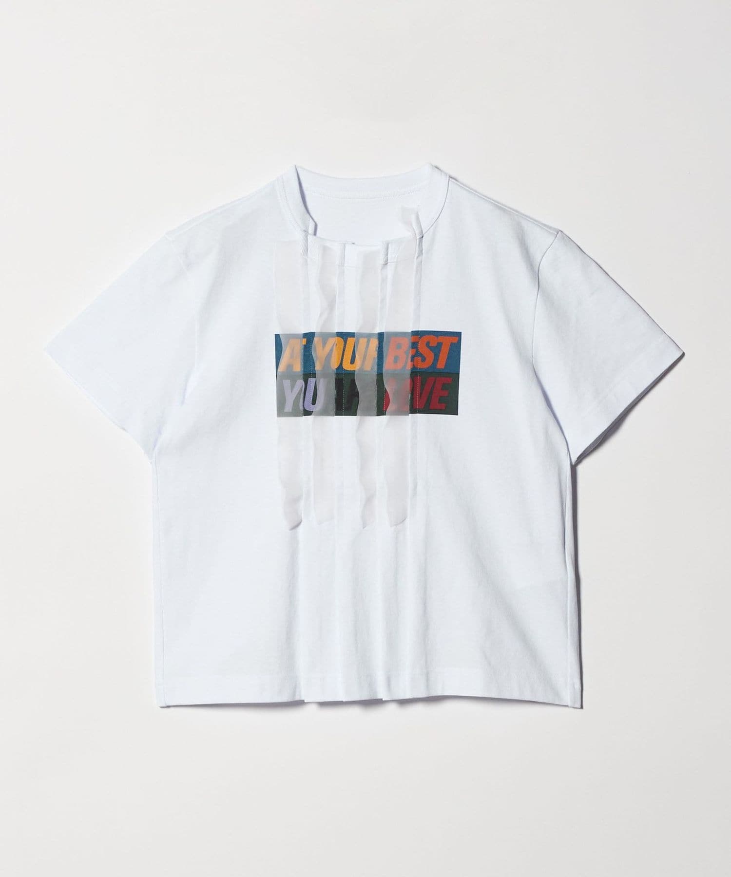 sacai＞フリル トリム プリント Tシャツ