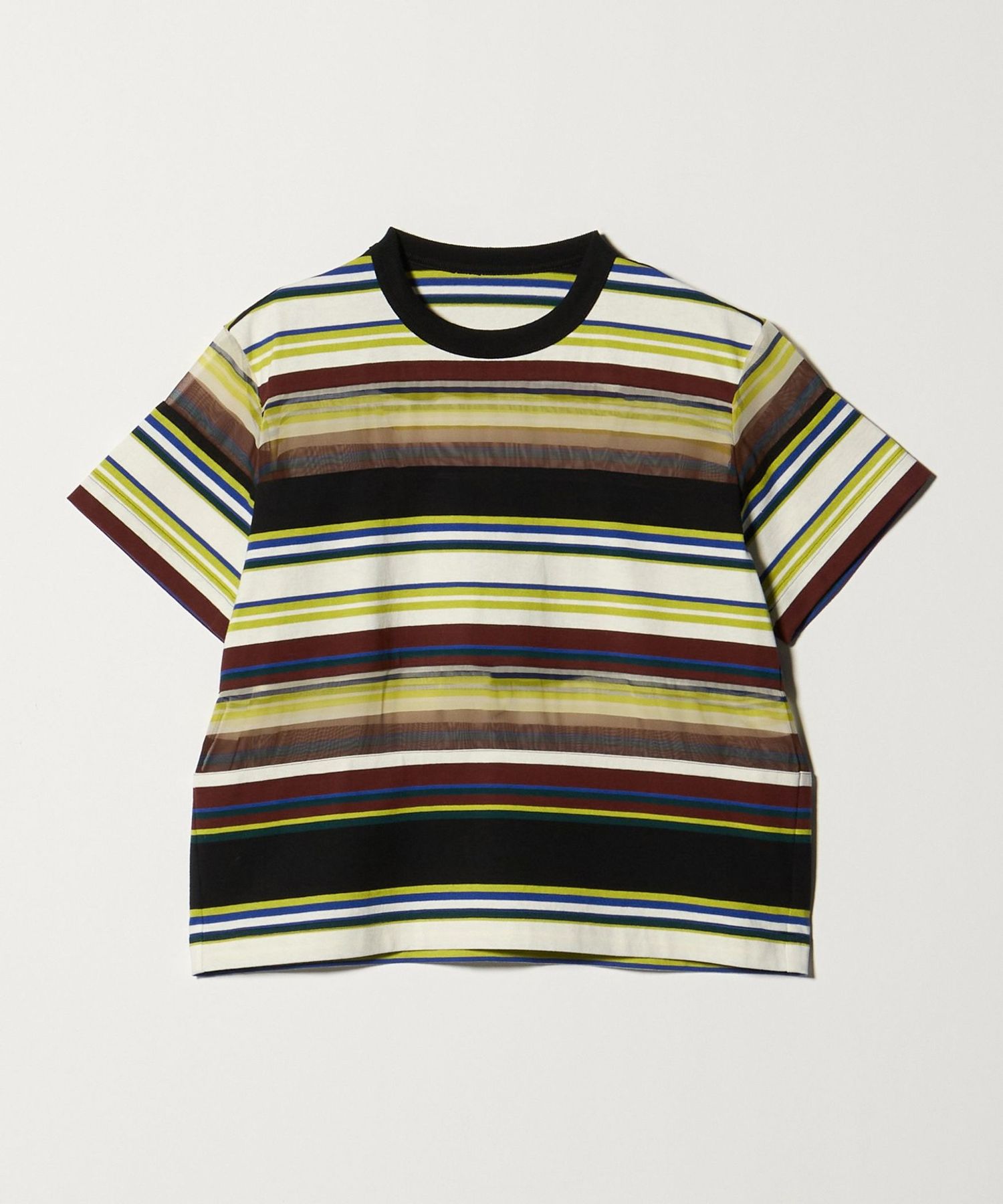 【良品】SACAI LUCK  レース　ボーダー　ドッキング　カットソー　S 良品】SACAI LUCK レース ボーダー ドッキング カットソー S 【公式通販】